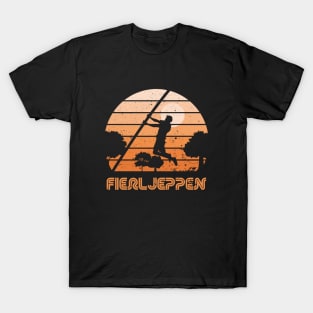 Retro Sunset Fierljeppen T-Shirt